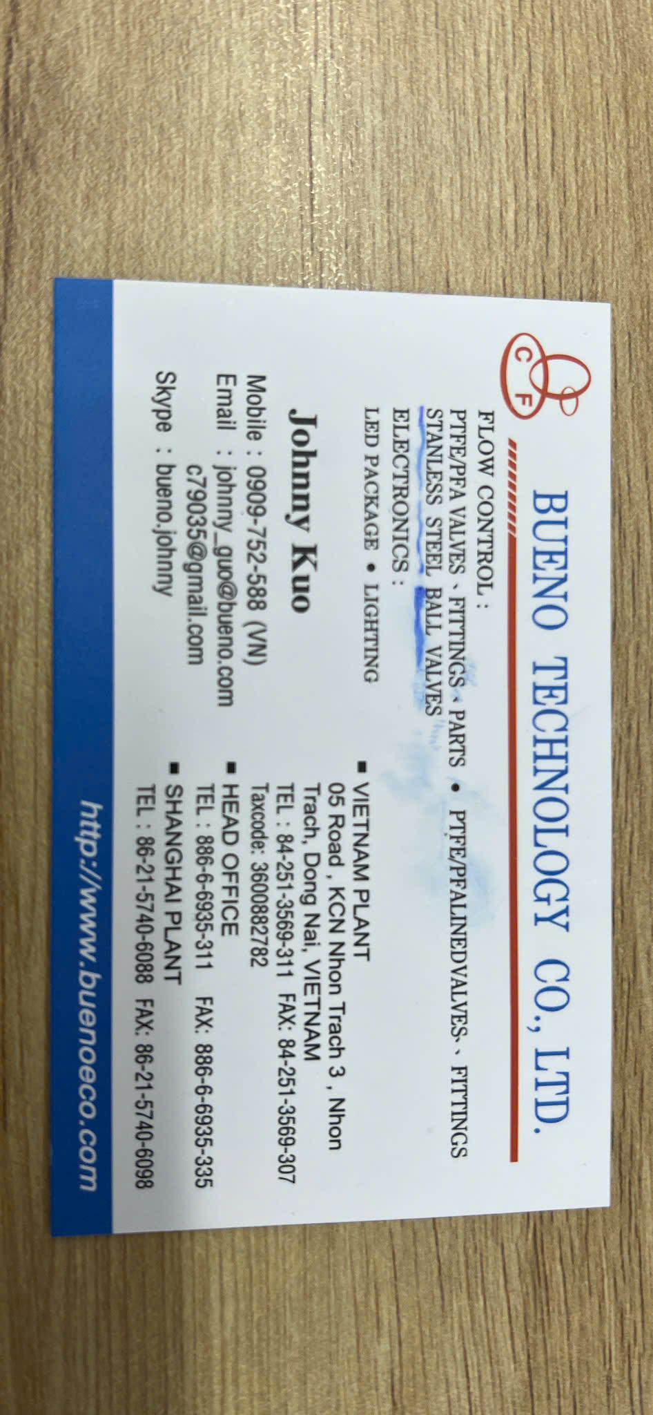 BU- Name card